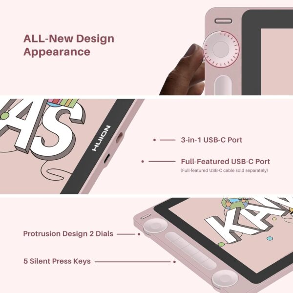 Kamvas 13 (Gen 3)<br>(13.3 inch Pink) - Image 5