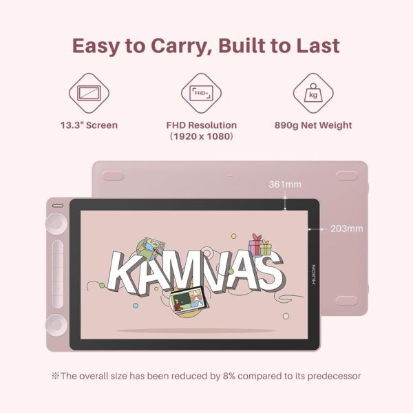 Kamvas 13 (Gen 3)<br>(13.3 inch Pink) - Image 4